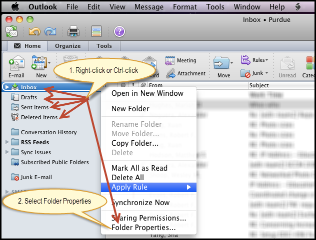 outlook for mac mailbox cleanup